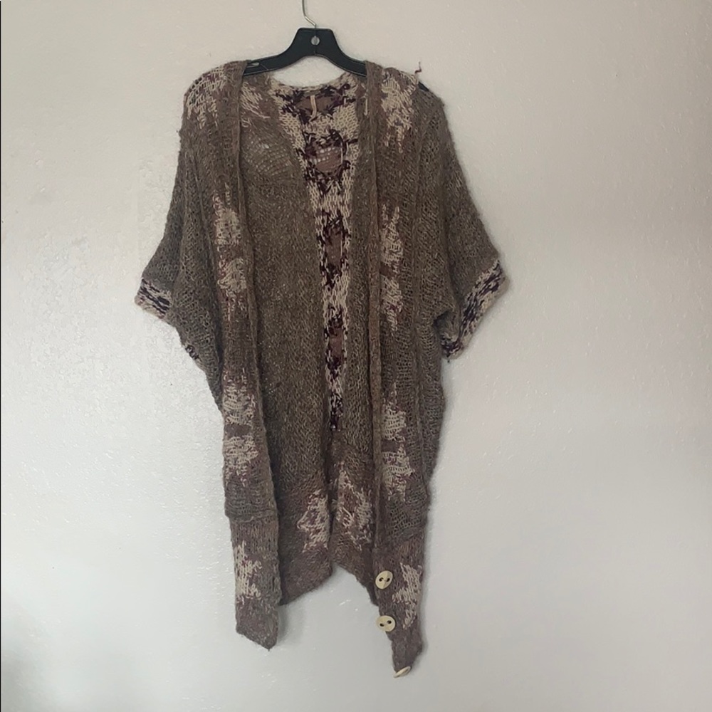 Free People Knit Long Sweater — Size Small
